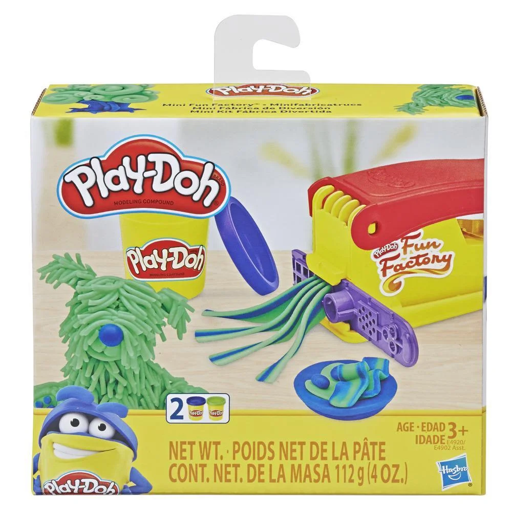 Play-Doh Mini Fun Factory Shape Making Toy with 2 Non-Toxic Colors