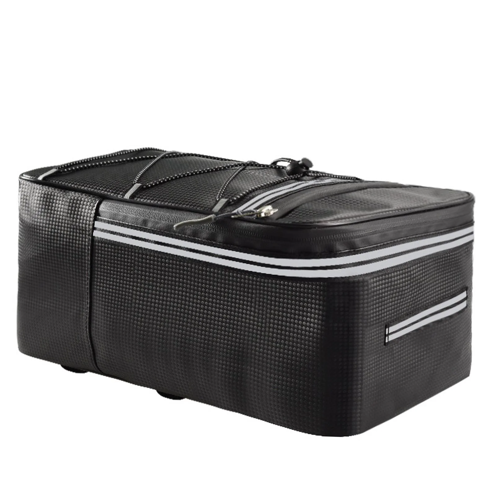 Bicycle Rack Rear Carrier Bag Trunk PU Leather Waterproof 15L Large Capacity Storage Luggage Pouch Reflective MTB Bike Pannier