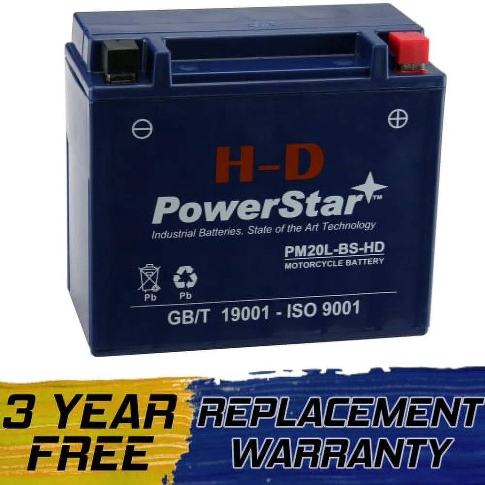 PowerStar replacement for YTX20L-BS Battery for Ski-Doo Summit Everest E-TEC 600 HO 2011-2011