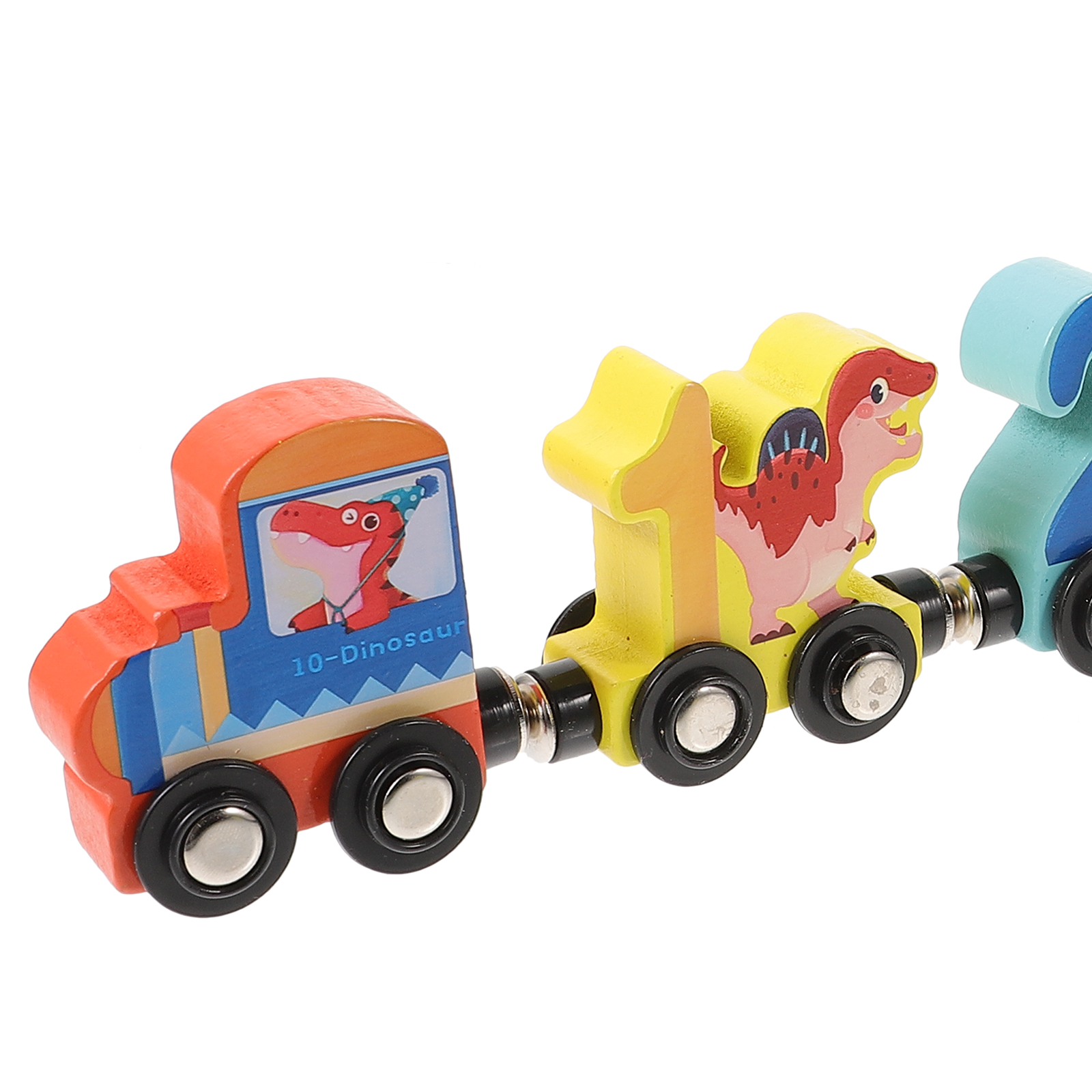 Wooden Digital Building Block Car Toy for Young Children Train Magnetic Toys Animal