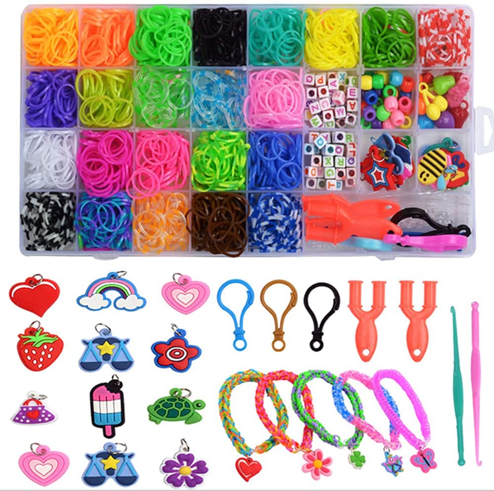 Loom Rubber Bands Bracelet Kit Loom Bands Kit Loom Bracelet Kit Loom Kits for Kids Bands Loom Kit Rubber Bands Refill Loom Kit Rubber Band Refill Mega Bracelet Making Kit