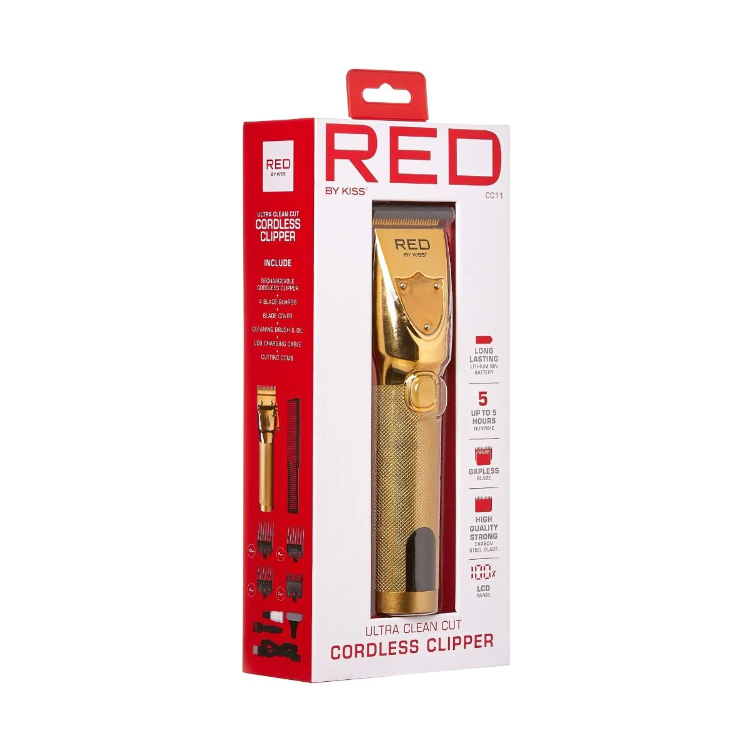 KISS - RED ULTRA CLEANCUT CORDLESS CLIPPER