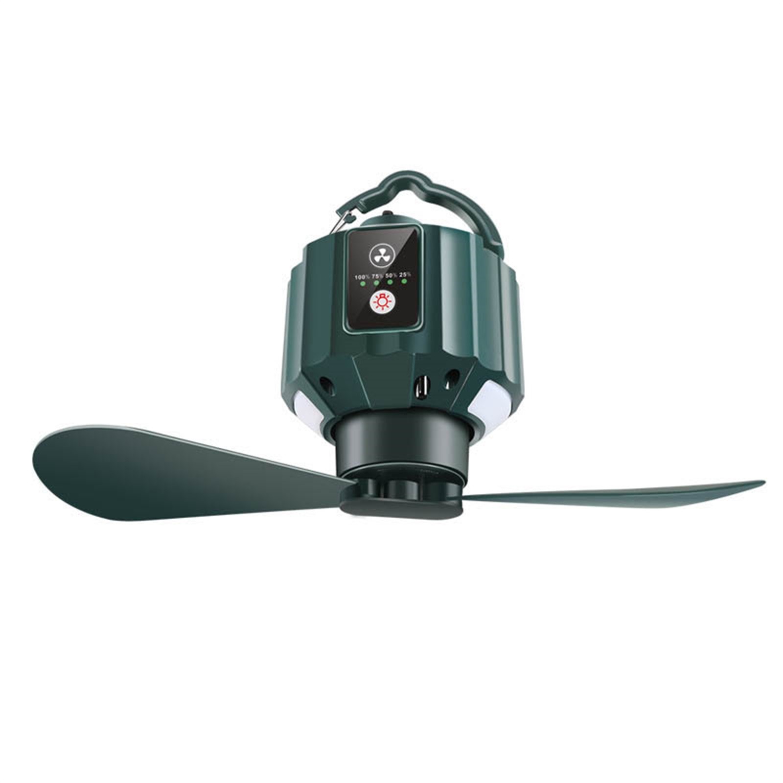 WANYNG Camping Fan With LED Light. Rechargeable Outdoor Tent Fan With Hook 5200mAh Battery Powered Fan For Picnic. Tent. Travel. Outdoor