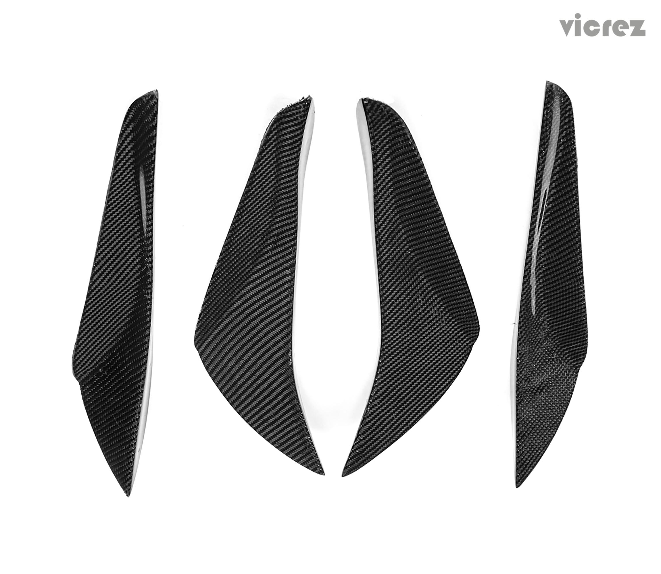 Vicrez Scion FRS / Subaru BRZ 2013-2016 VZ Style Carbon Fiber 4 Piece Canards - vz100448