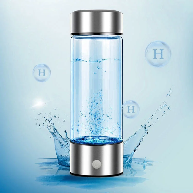 Hydrogen 420ml Water Bottle,Portable Hydrogen Water Ionizer Machine,Hydrogen Water Generator Maker,Hydrogen Rich Water Glass Health Cup for Home Travel