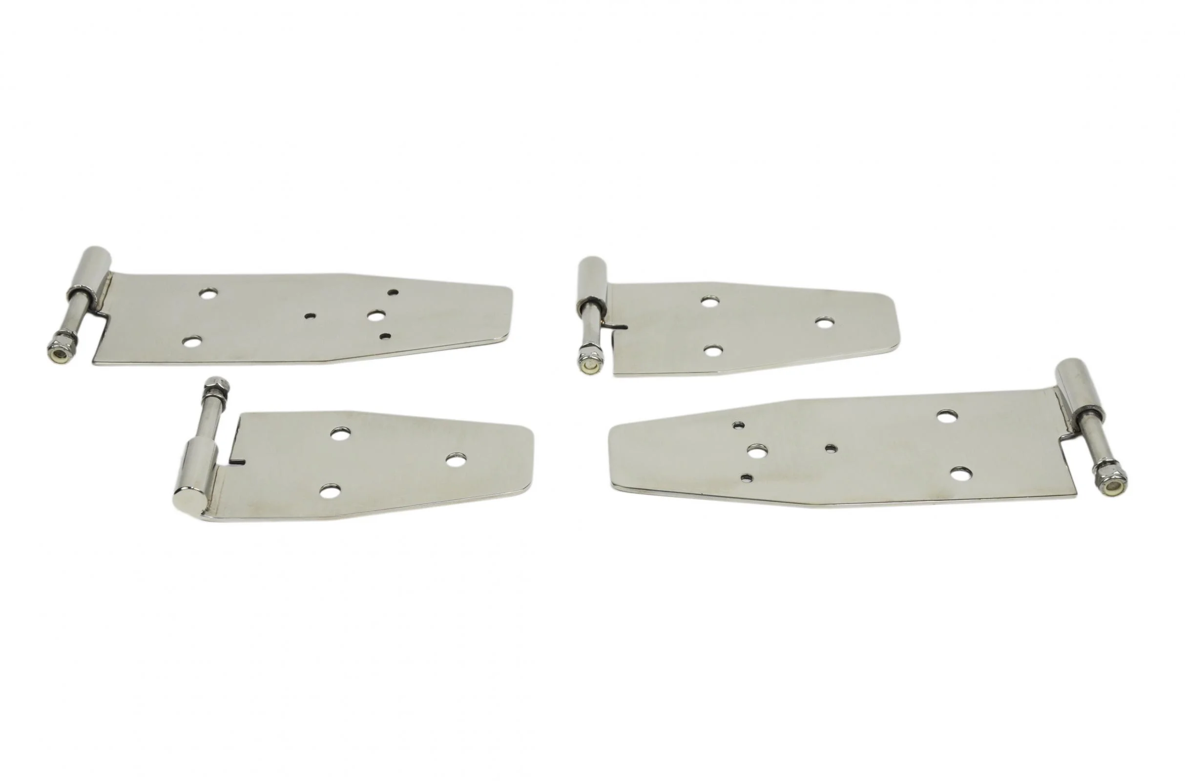Kentrol 94-95 Jeep Wrangler YJ Hardtop Door Hinge Set 4 Pieces - Polished Silver