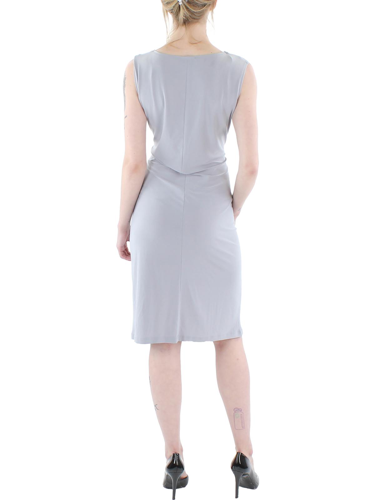 R&M Richards Womens Knit Sleeveless Sheath Dress