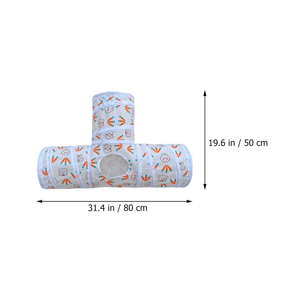 Frcolor Cat Tunnel Tube Pet Tunnels Hideaway Rabbit Toys Hamster Kitten Bed Bunny Indoor Ferret Play Tent Hiding Cats Small