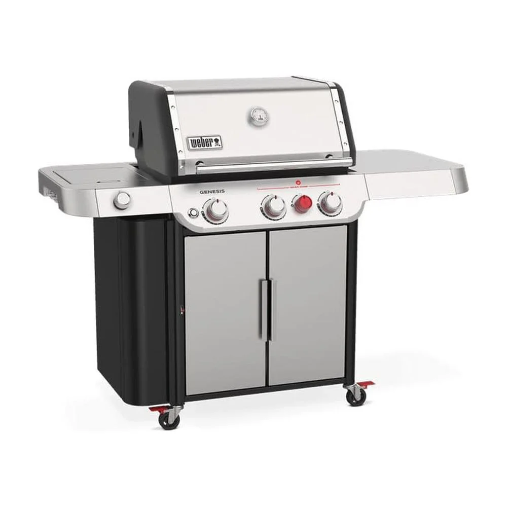Weber 35400001 Genesis S-335 3-Burner LP Gas Grill, 39,000 BTUs + Side & Sear Burners, Stainless Steel - Quantity 1