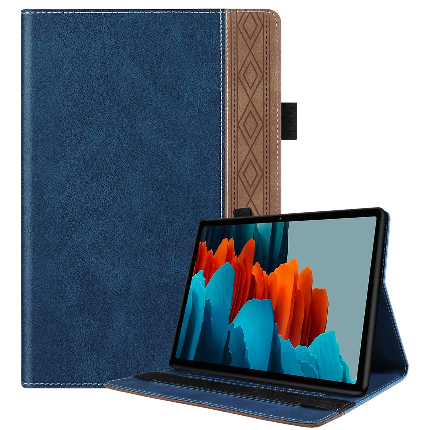 Feishell Auto Sleep Wake Smart Case for Samsung Galaxy Tab A8 10.5 Inch 2022 Release Tablet Model (SM-X200/X205/X207),Luxury PU Leather Shockproof Magnetic Flip Stand Card Slots Case Cover,Blue