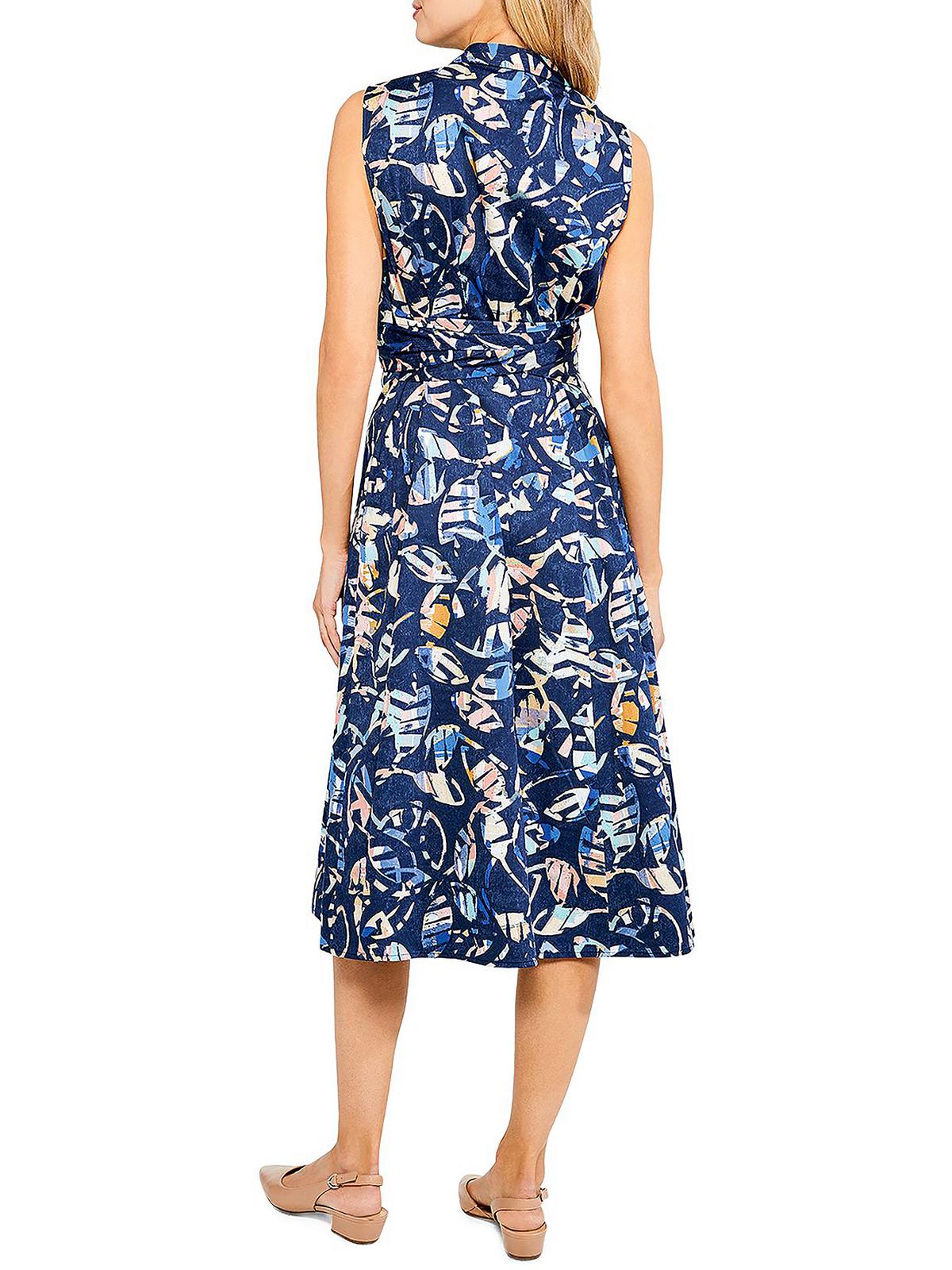 Nic + Zoe Womens Printed Midi Shirtdress