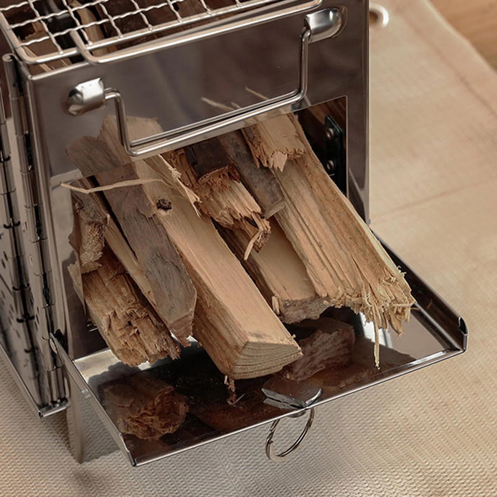 Anself Portable Wood Burning Blowpipe Kit BBQ Grill with Carry Bag for Backpacking