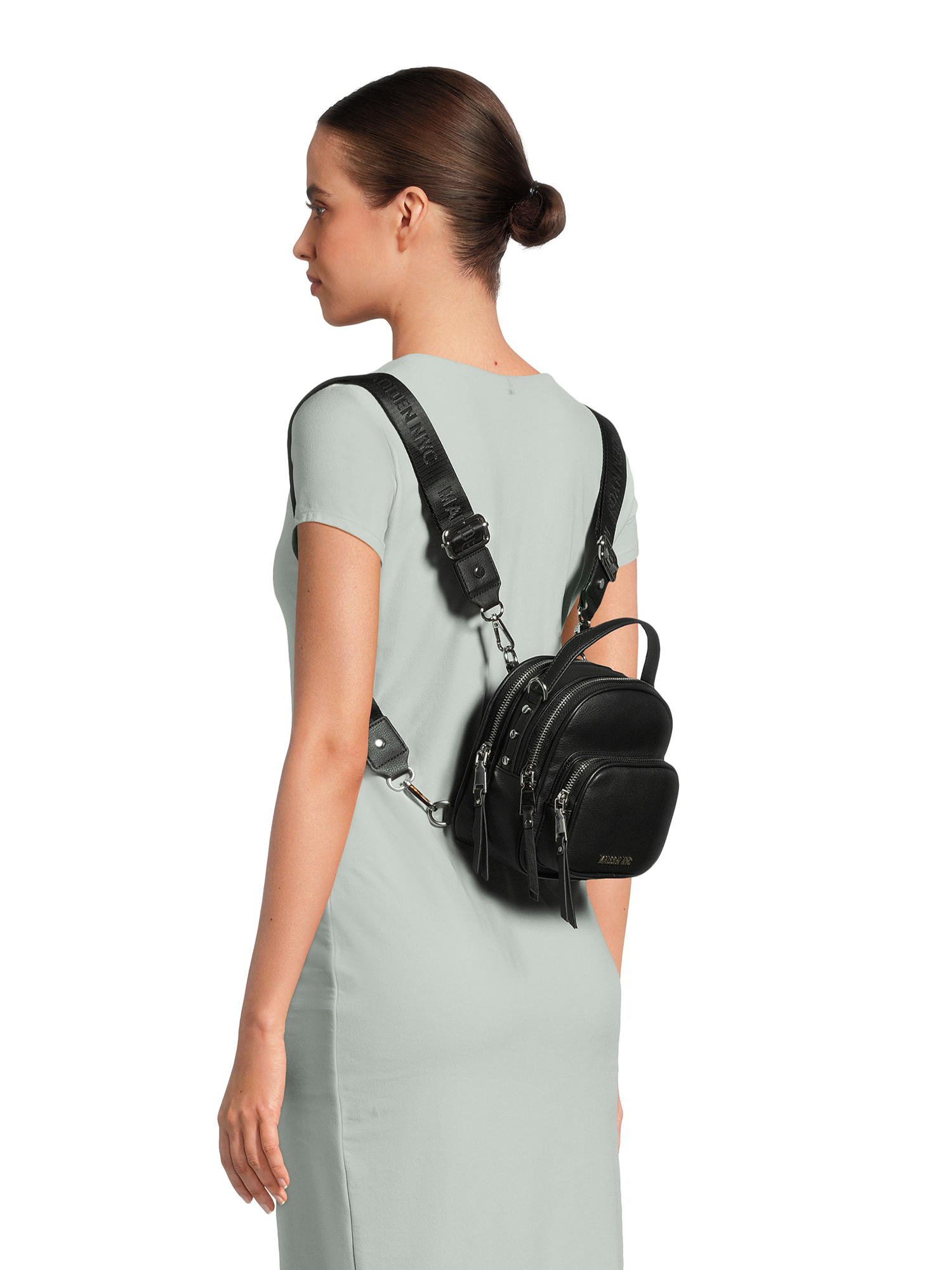 Madden NYC Women's Mini Convertible Backpack, Black