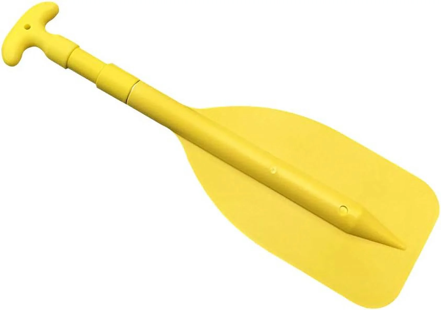 Boat Kayak Canoe Rafting Jet Ski Tube Yellow Plastic Telescopic Aluminum Mini Oar Paddle Extended From 20'' To 41.3