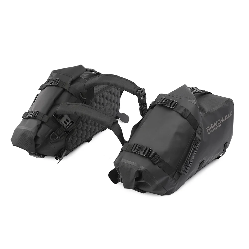 Rhinowalk Motorcycle Rearseat Bag, Efficient and Capacious Storage for Tools, Universal Riding Side Bag