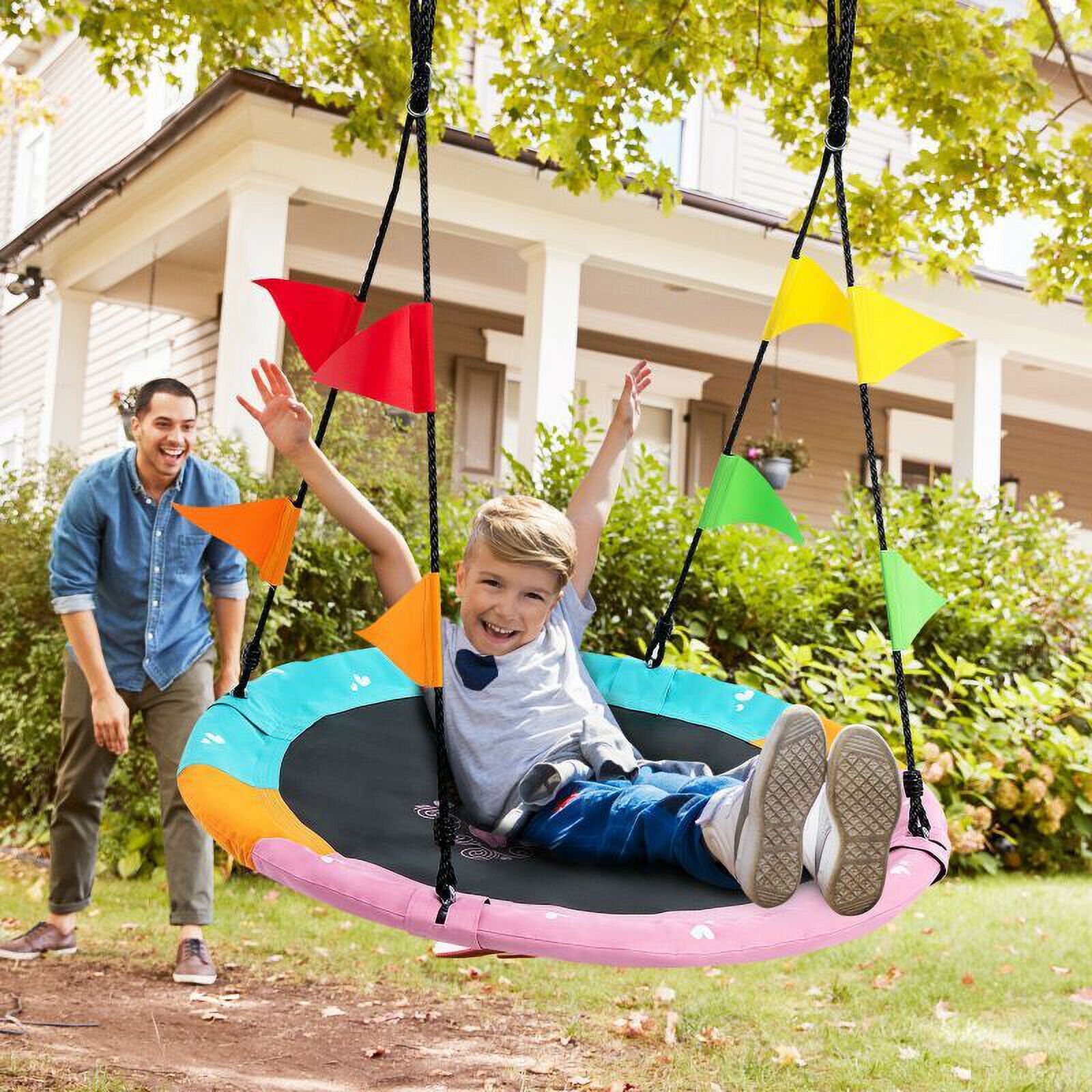 Flying Saucer Tree Swing Set - 1X - 8.33 - Swing into fun and friendship!