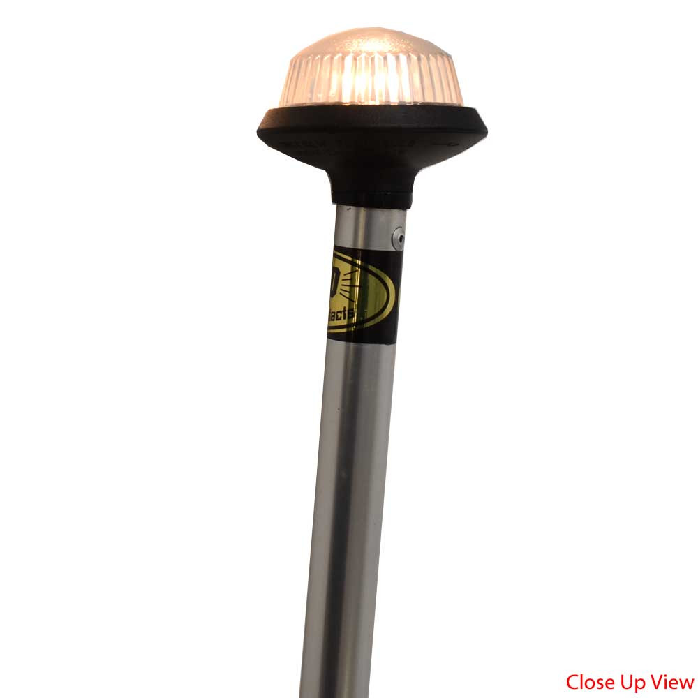 Perko 1445DP7CHR 5° Inland Series Reduced Glare White All-Round Pole Lights - 54