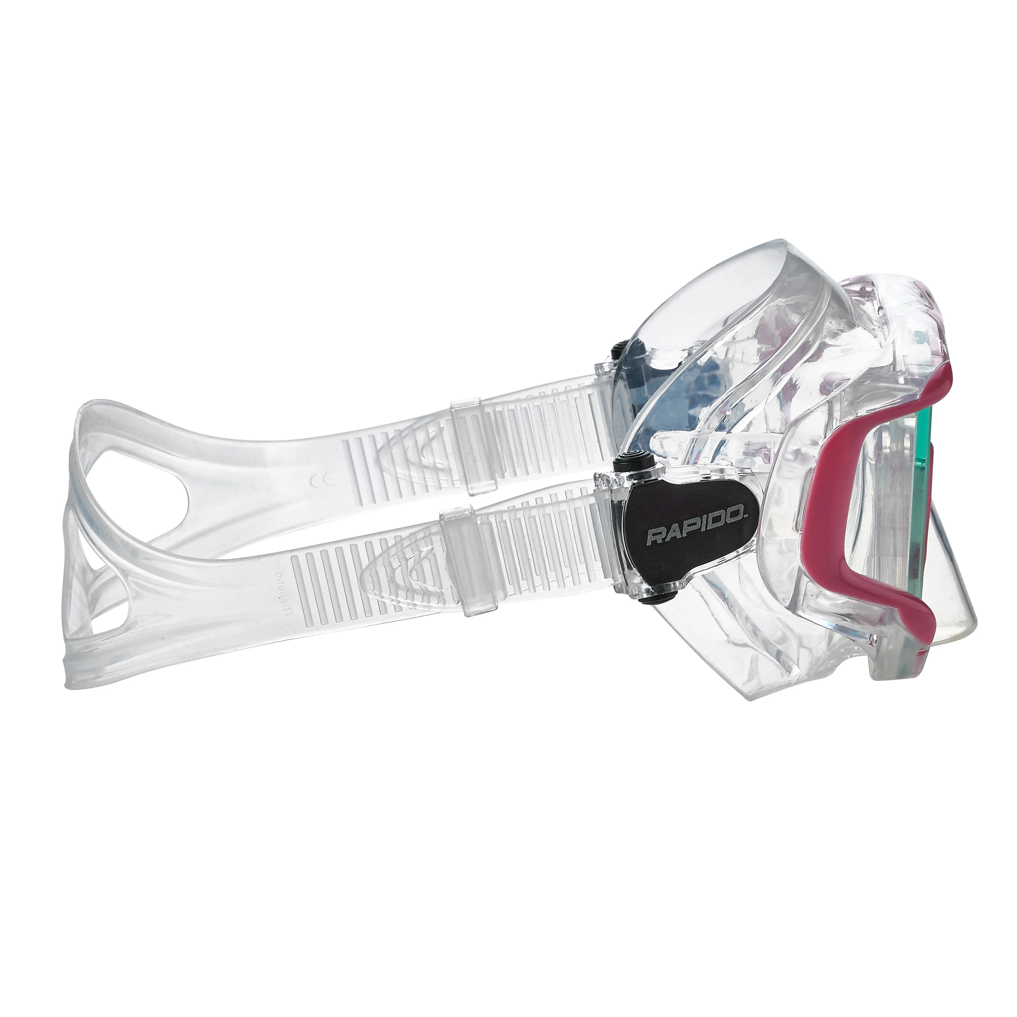 Rapido Boutique Collection Clareza Panoramic View Snorkel Mask, Adjustable Flipper Fins, Purge Valve Dry Snorkel, Adult Snorkeling Gear with Snorkel Set Travel Bag