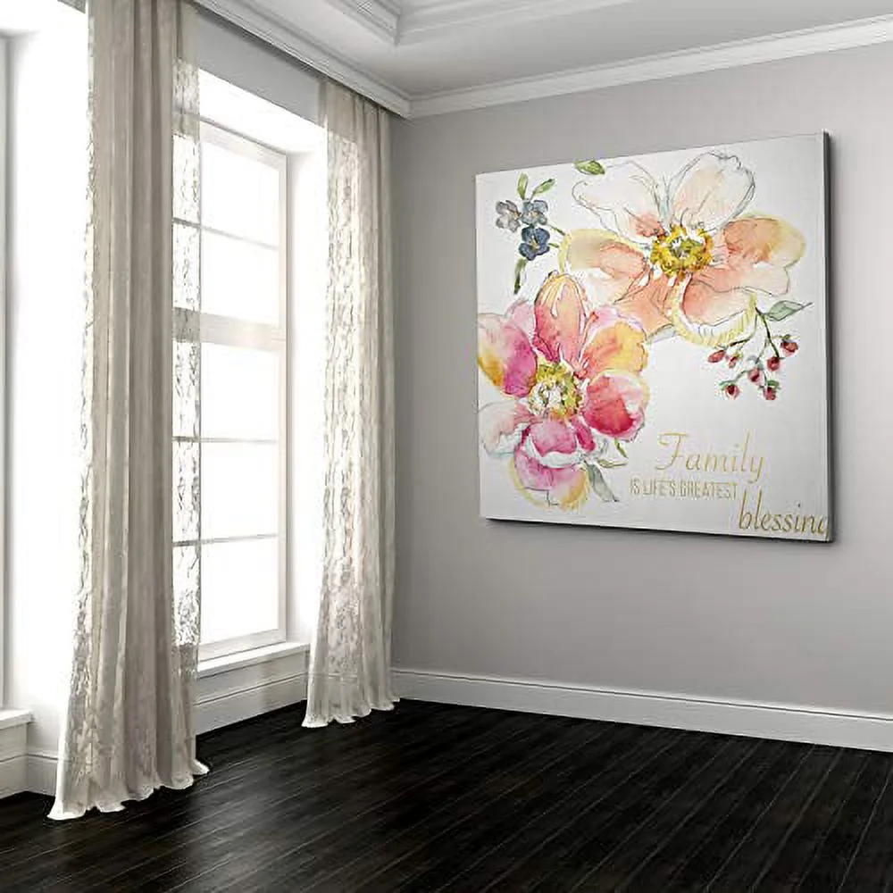 WEXFORD HOME Family Blessing Gallery Wrapped Canvas Wall Art, 10x10