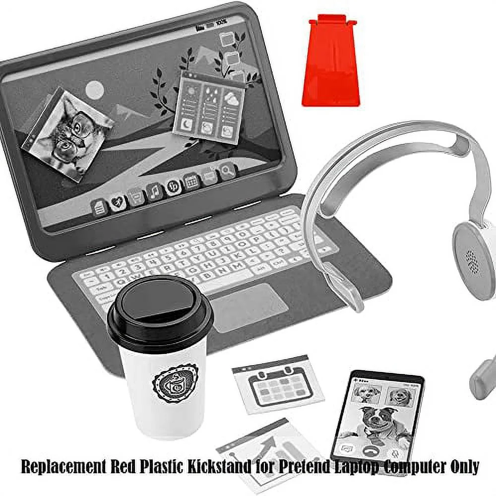 Replacement Part for My Home Office Playset - GMN43 ~ Includes Red Plastic Kickstand for Pretend Laptop Computer