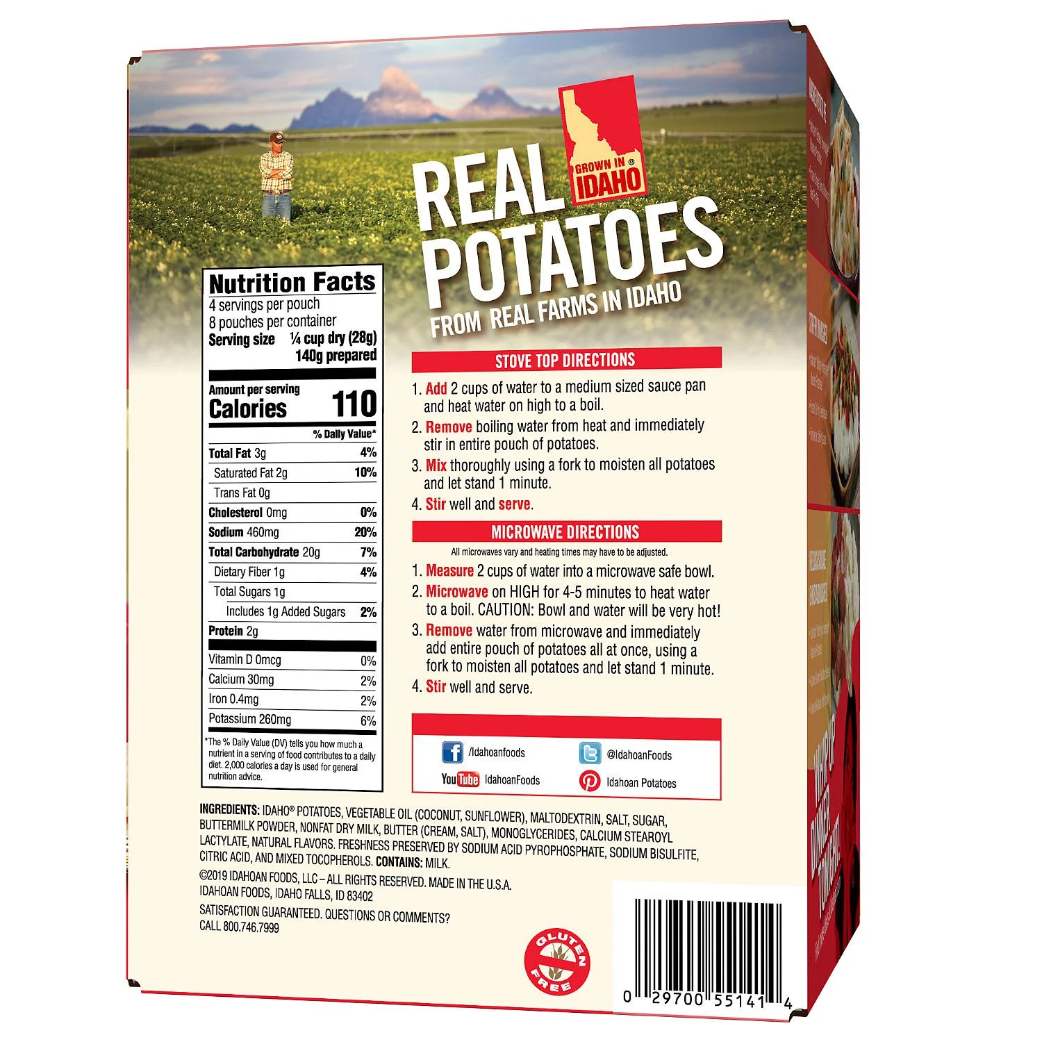 Idahoan Buttery Homestyle Mashed Potatoes 32 oz 8 pk