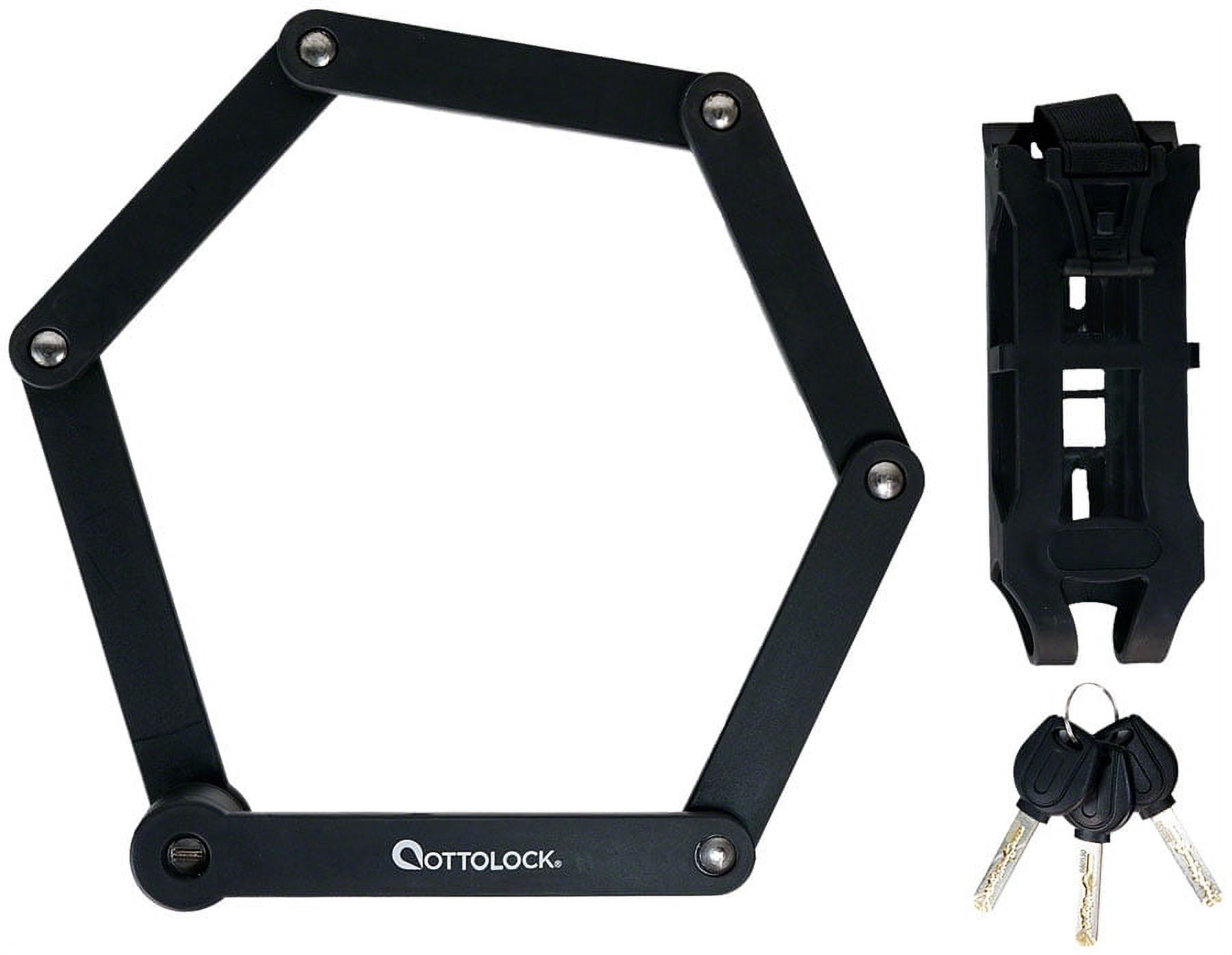 OTTOLOCK Sidekick Ebike Folding Lock - Keyed, Includes Mount, Black