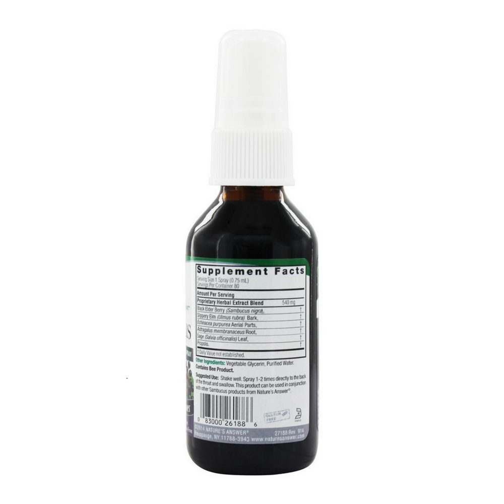 6 Pack - Nature's Answer Sambucus Black Elder Berry Extract Spray 2 oz