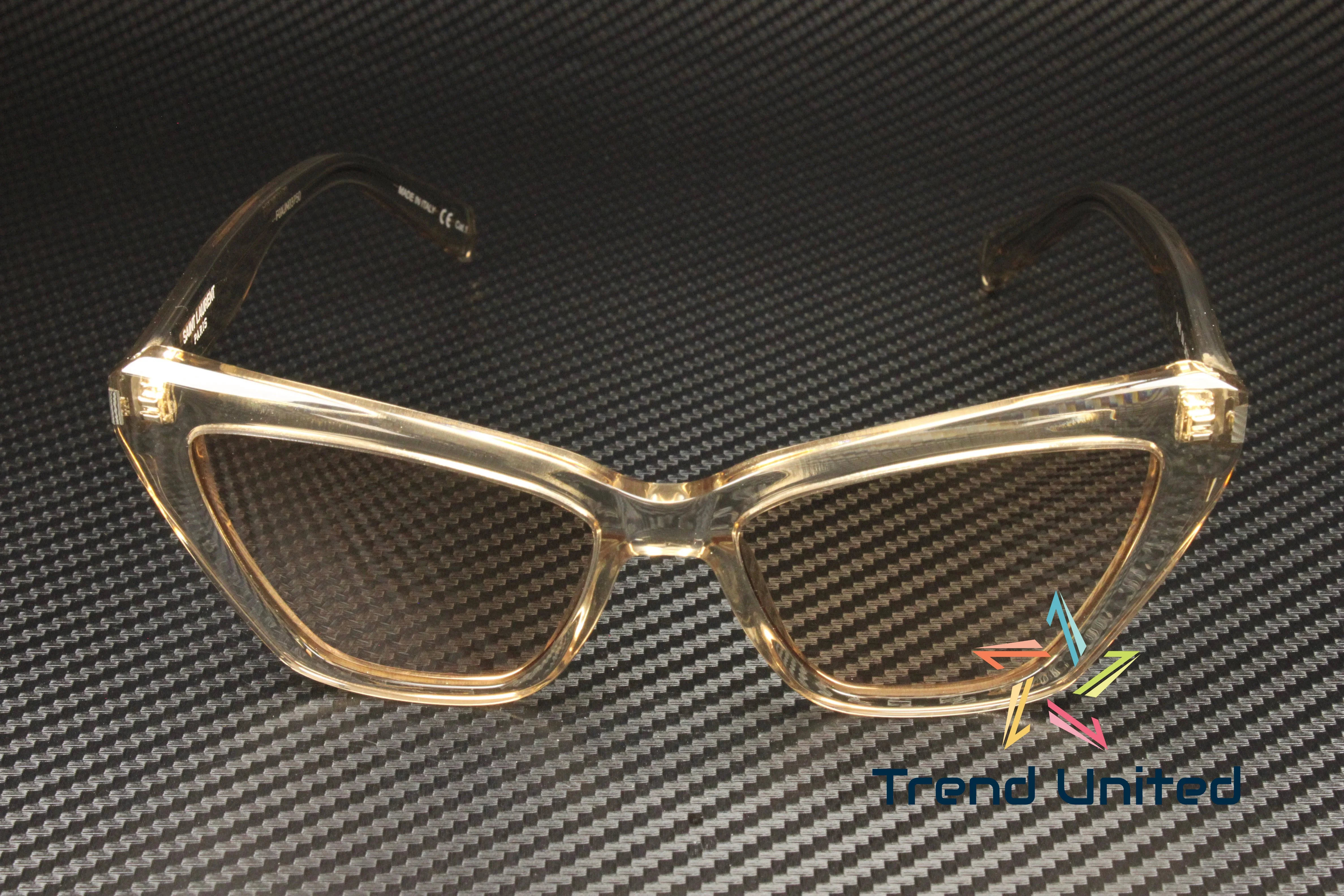 SAINT LAURENT SL 466 004 Cat Eye Nude Shiny Brown 54 mm Women's Sunglasses