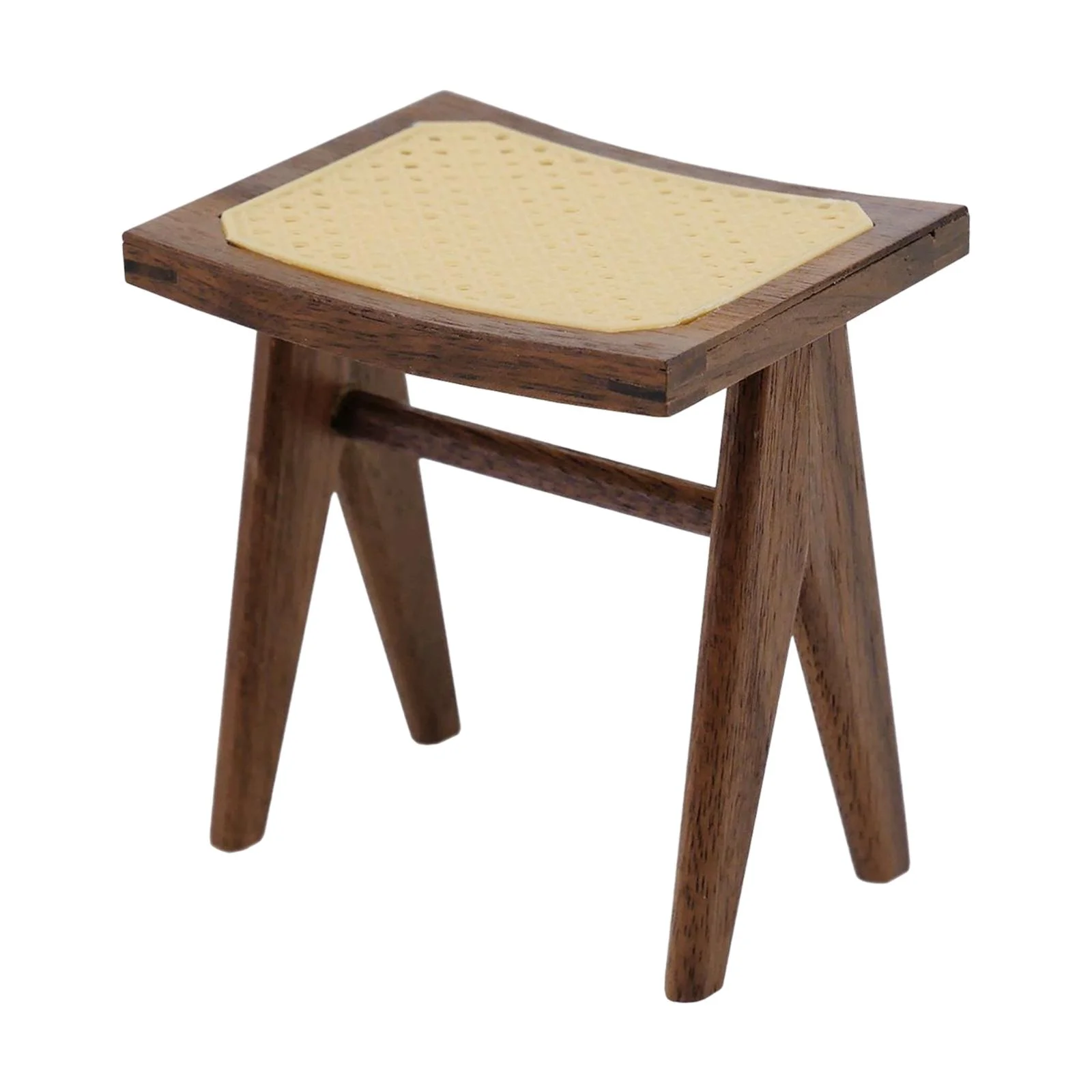 1:6 Dollhouse Miniature Chairs Photo Props DIY Scene Model Dining Chairs Miniature Scene Model for Living Room Dinning Room Bedroom Decor Black Walnut