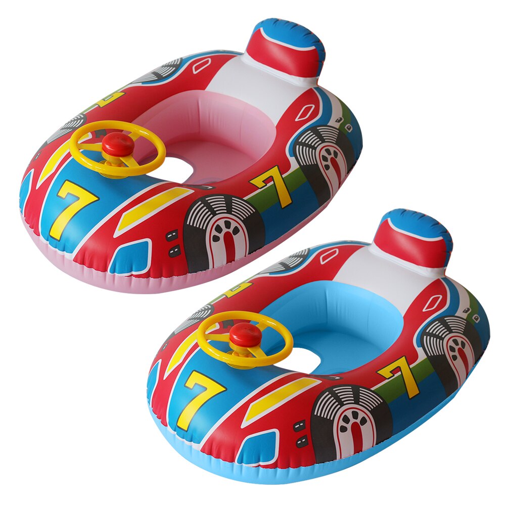 Yacht Shaped PVC Summer Seat Baby Floating Swimming Rings Cute Inflatable Swim Circle for 1-2Y Kids Children Water Fun Pool Toys
