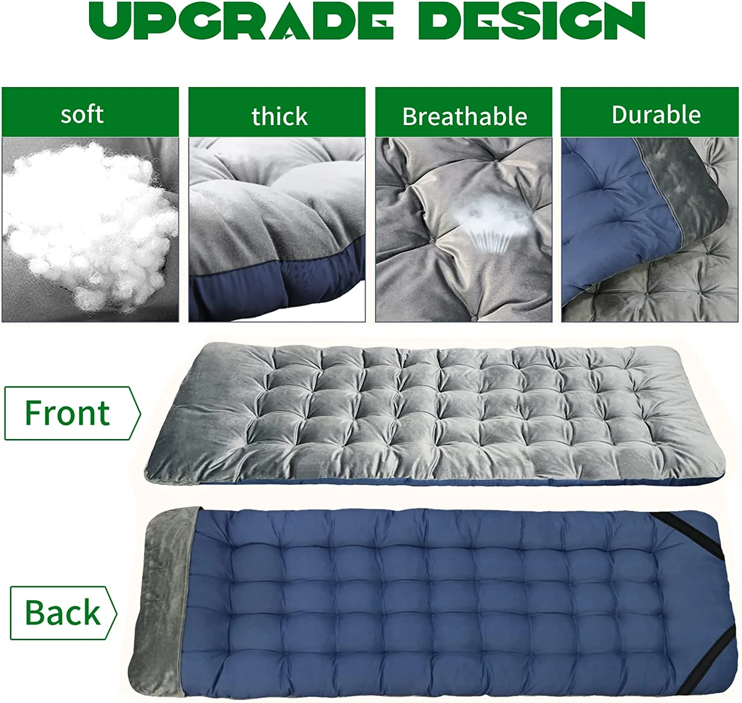 Slsy Folding Camping Cot with 2-Sided Cushion & Carry Bag, Tent Folding Cot for Sleeping