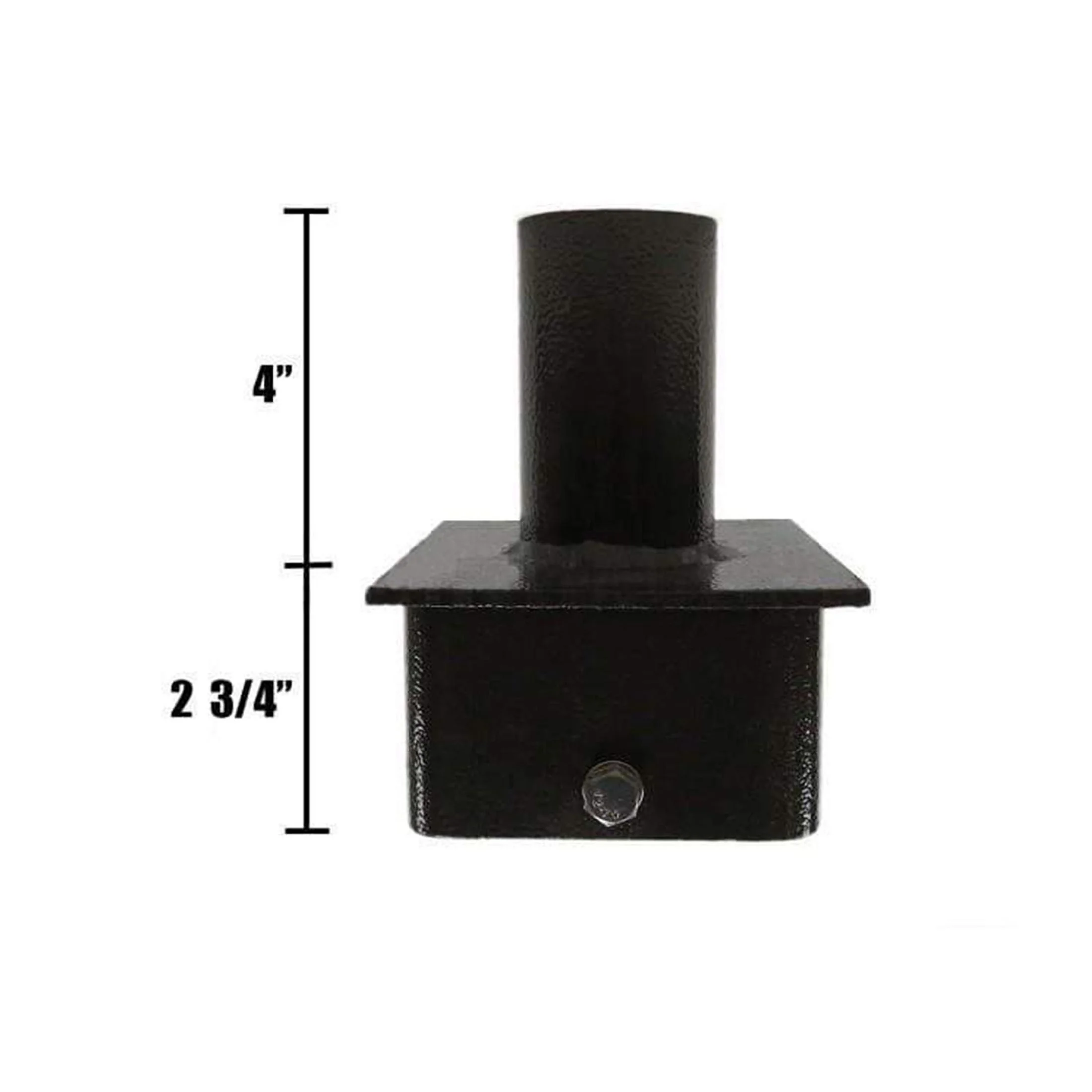 Tenon Adapter for 5inch Square Pole Light,Top Single Tenon for 2 3/8 Inch Slip Fit Mount,Internal Fit for 5