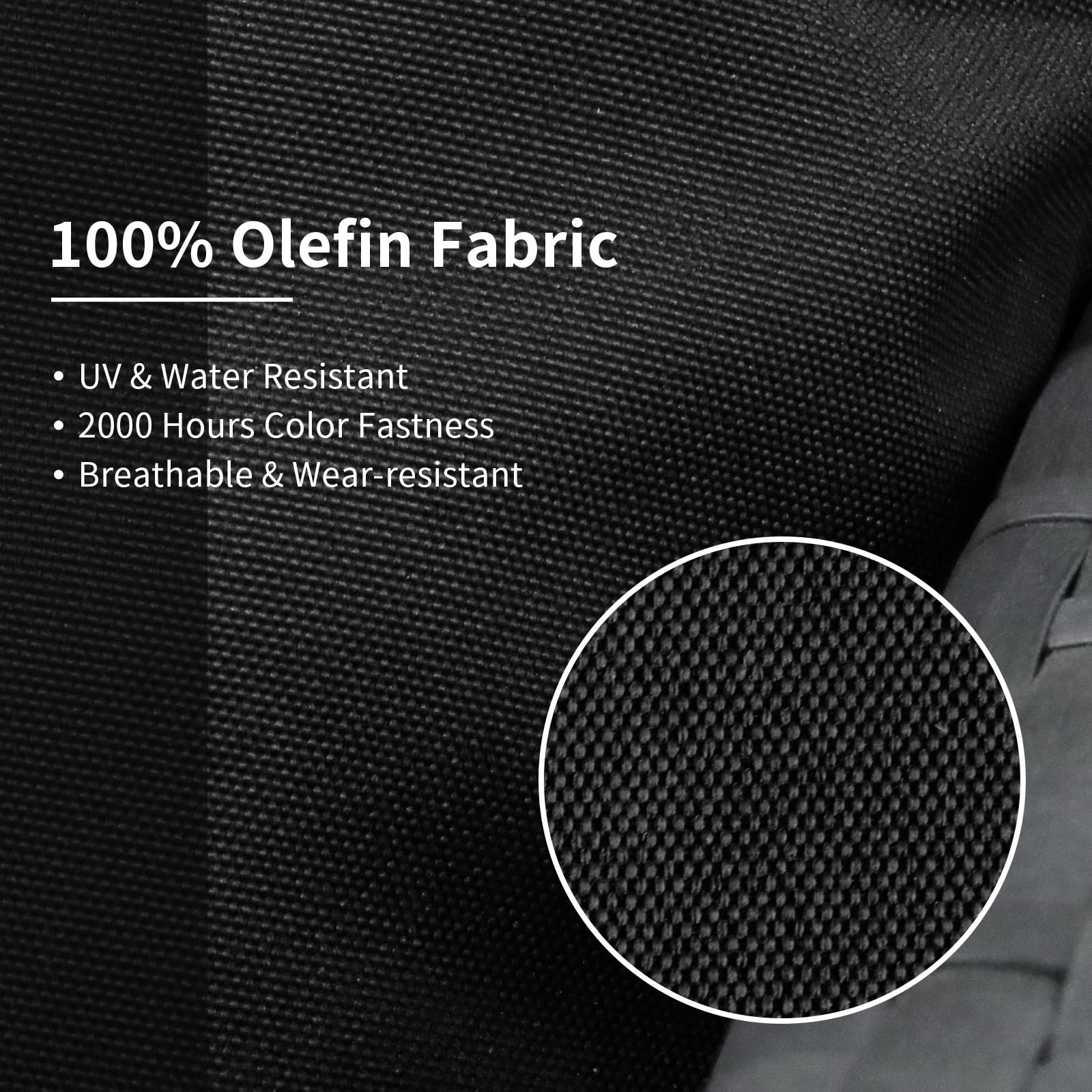 NICESOUL 27 x27 Outdoor Cushion Covers Black 20 Piece Outdoor Patio Furniture Chair Cushion Covers Replacement Patio Furniture Pillowcases and Cushion Covers Olefin