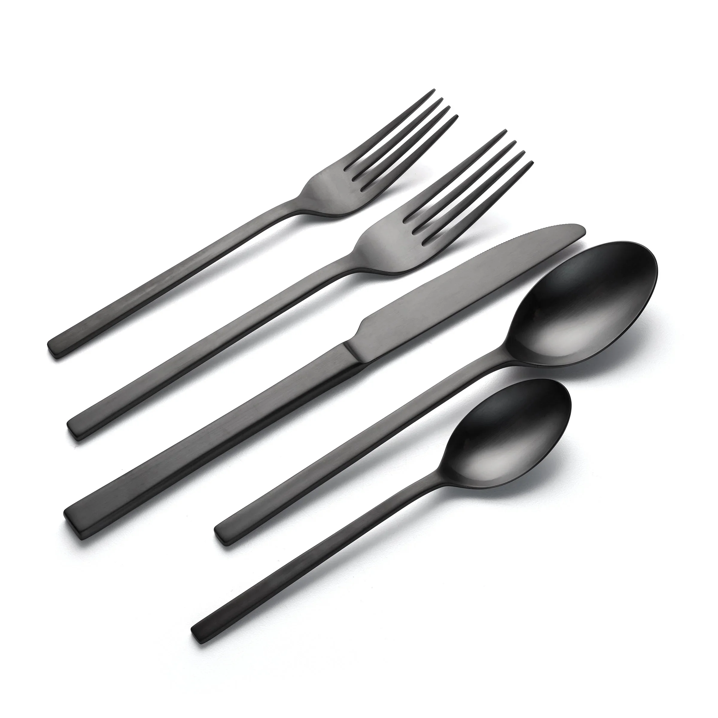 Oneida Allay Mixed 40 Piece Everyday, Service for 8 Flatware Set, 40PC FW, BLACK