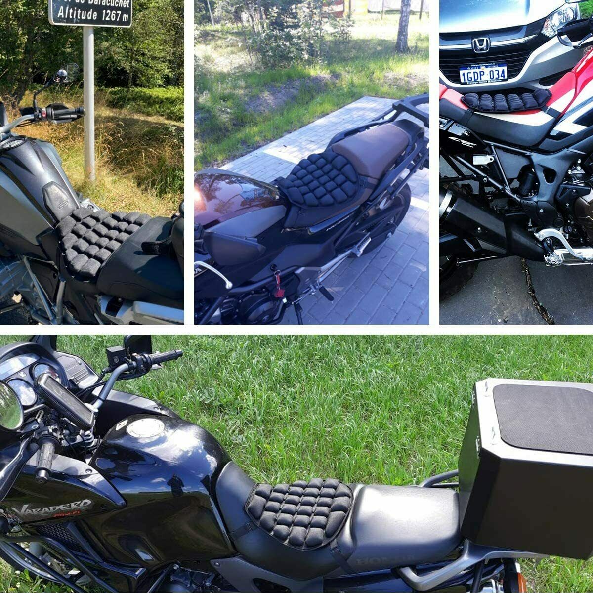 Air Motorcycle Seat Cushion Pressure Relief Ride Seat Pad for Cruiser Touring
