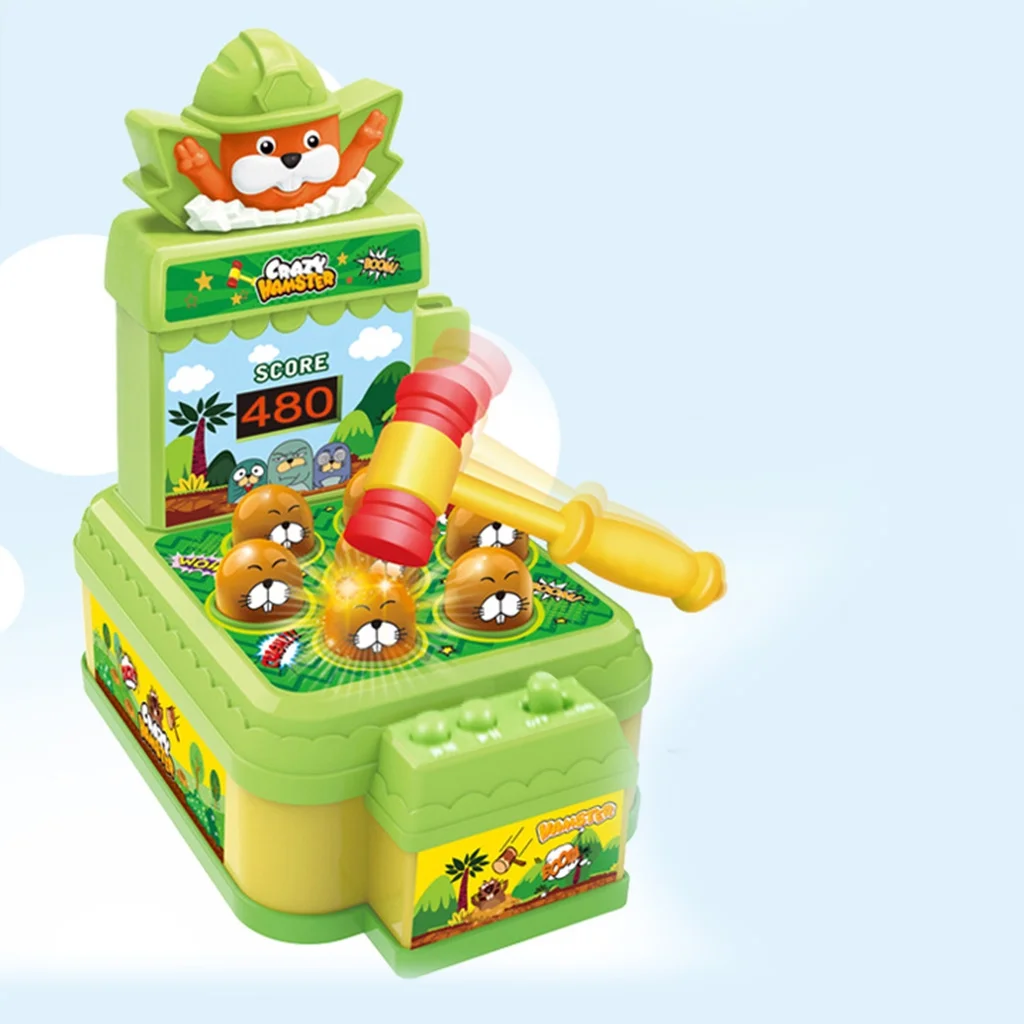 Baby Whack the Mole Game Toy Mini Coin-operated Pound Arcade Game hine With one Hammers Toy Interactive Educational