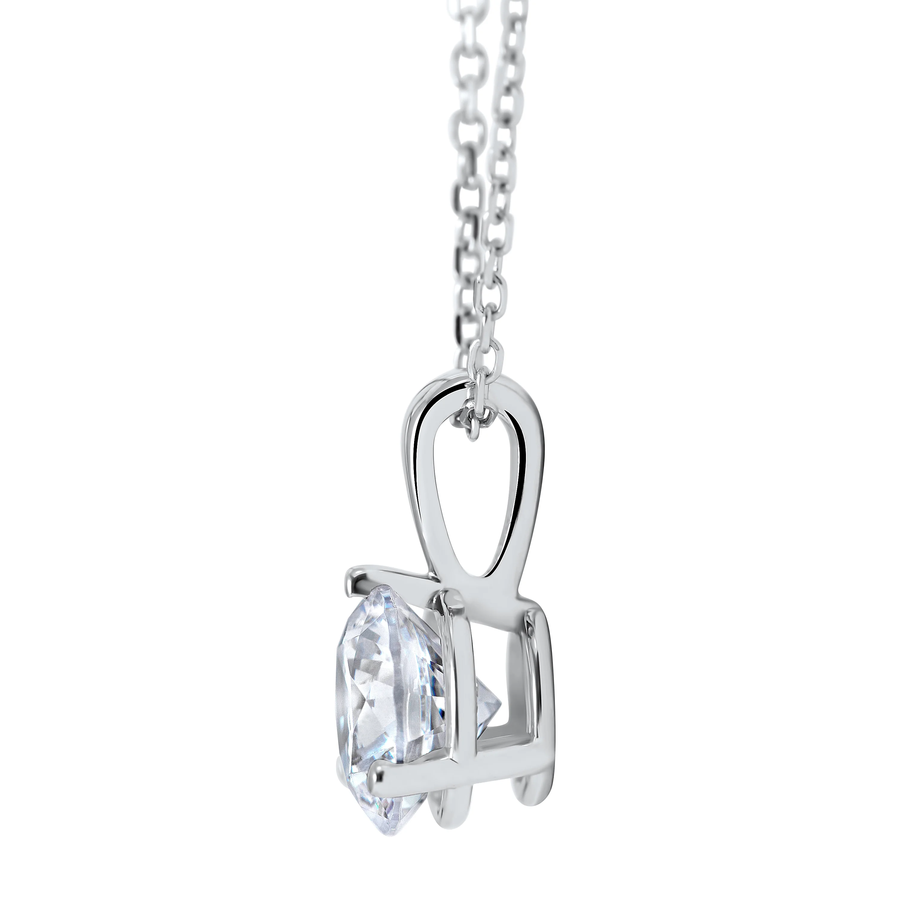 Pompeii3 2 ct Solitaire Diamond Pendant available in 14K and Platinum