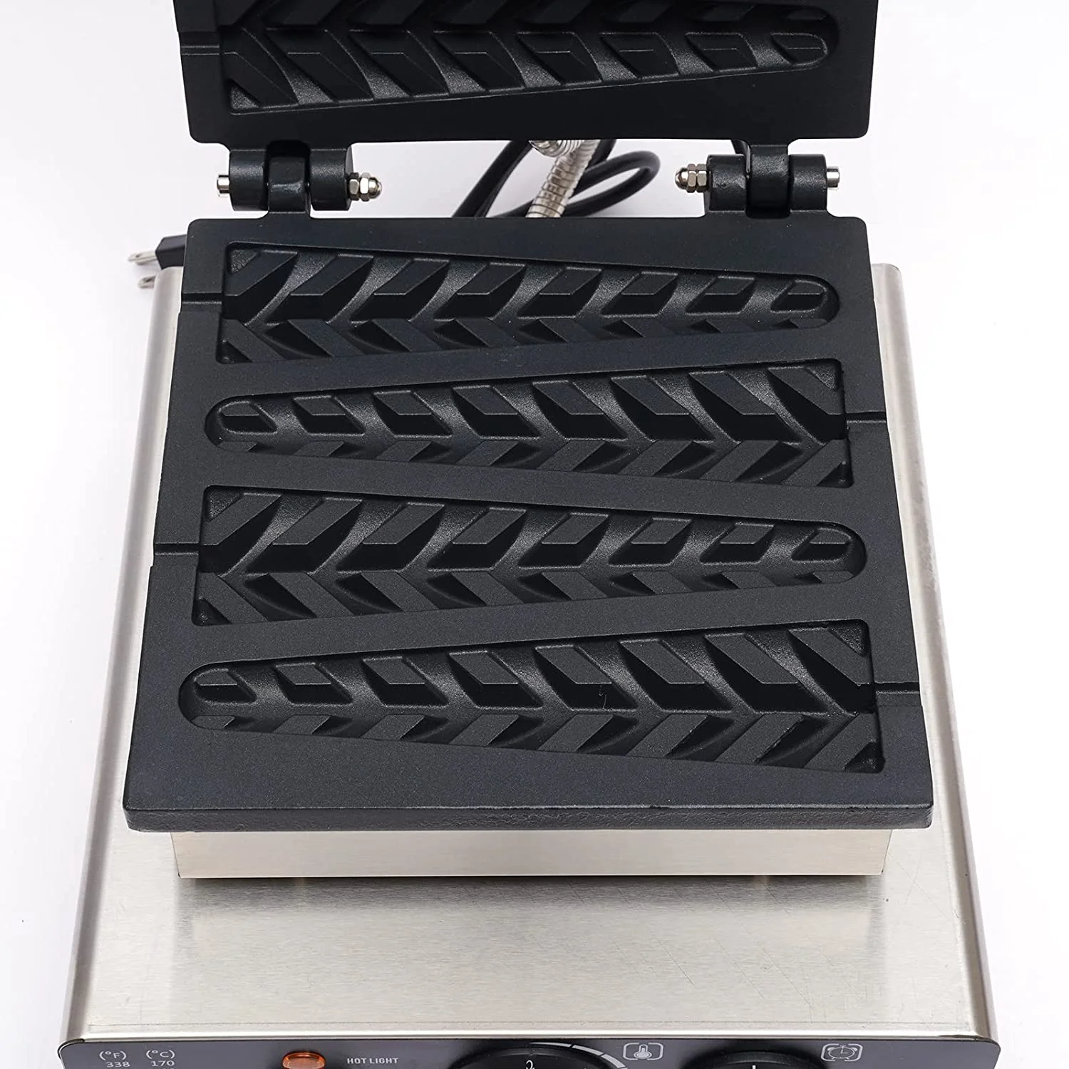 4PCS Stick Waffle Maker 1.75kw Commercial Nonstick Muffin Waffle Irons Stainless Steel Corn Hot Dog Machine Time & Temperature Control