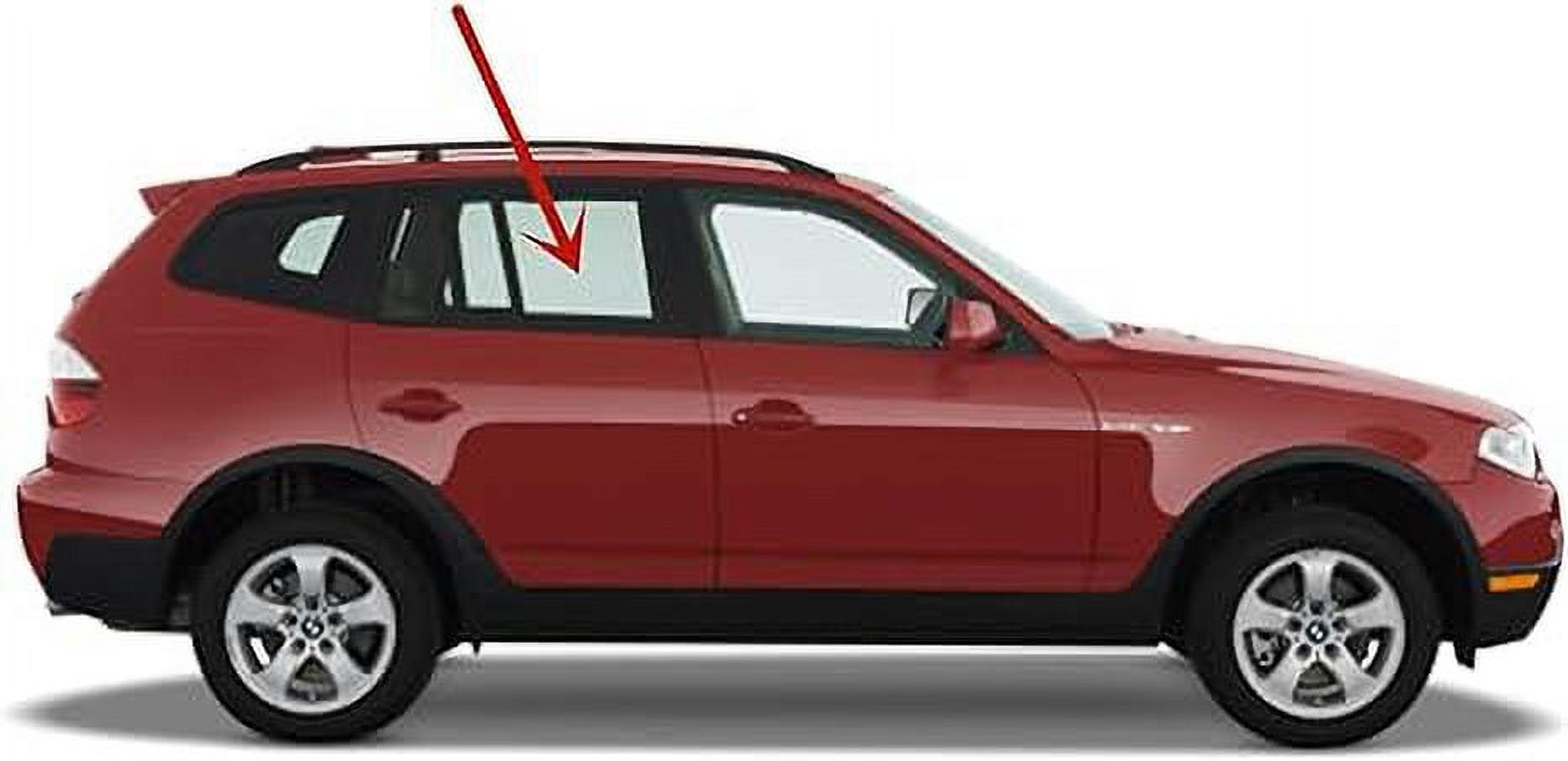 Passenger Right Side Door Window Door Glass Clear Compatible with BMW X3 2004-2010 Models