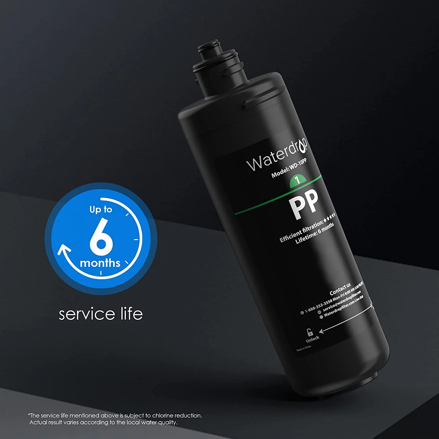 Waterdrop WD-10PP Under Sink Water Filter, Replacement TSA & TSB 3-Stage Under Sink Water Filter System