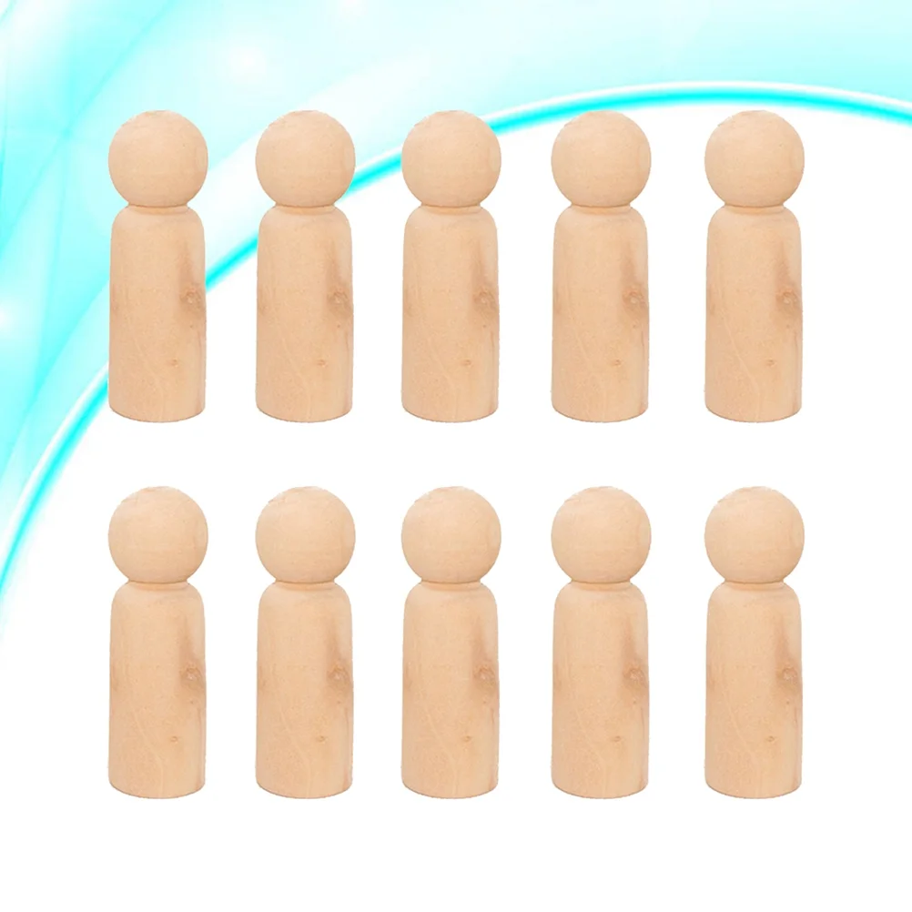 90 Pcs Wooden Dolls Natural Toys Hand Decor Blank Family Figures Unfinished DIY