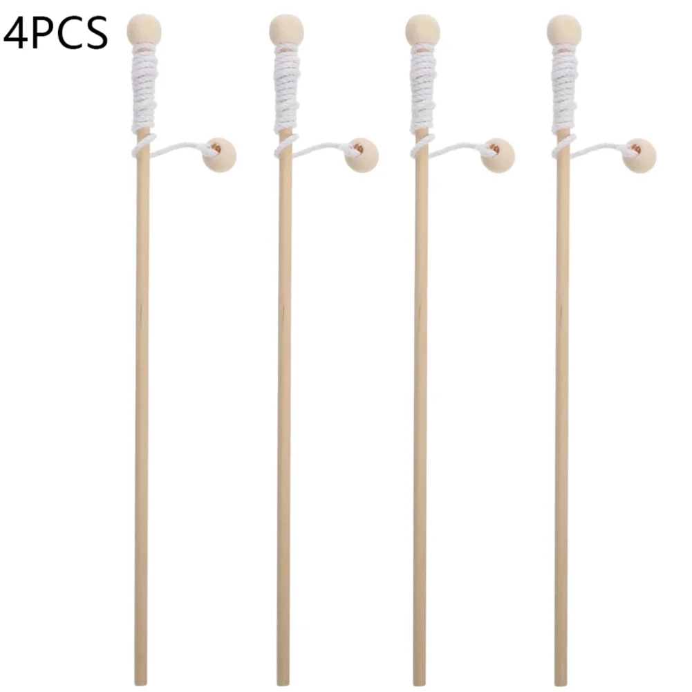4 Pcs Wooden Magnetic Fishing Poles Magnet Poles Fishing Rod for Wooden Magnetic Fishing Game for Kindergarten Preschool Girl Boy