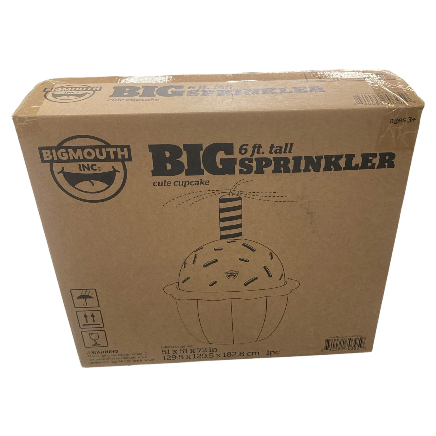 BigMouth Inflatable Giant Cupcake Yard Sprinkler