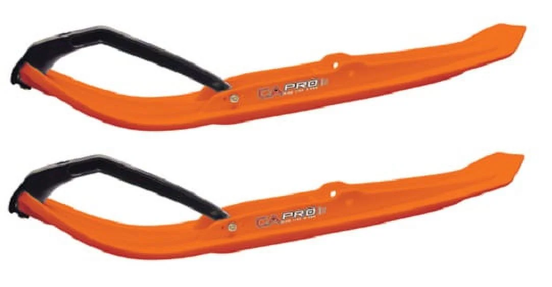 C&A Pro Orange MTX Snowmobile Skis w/ 8