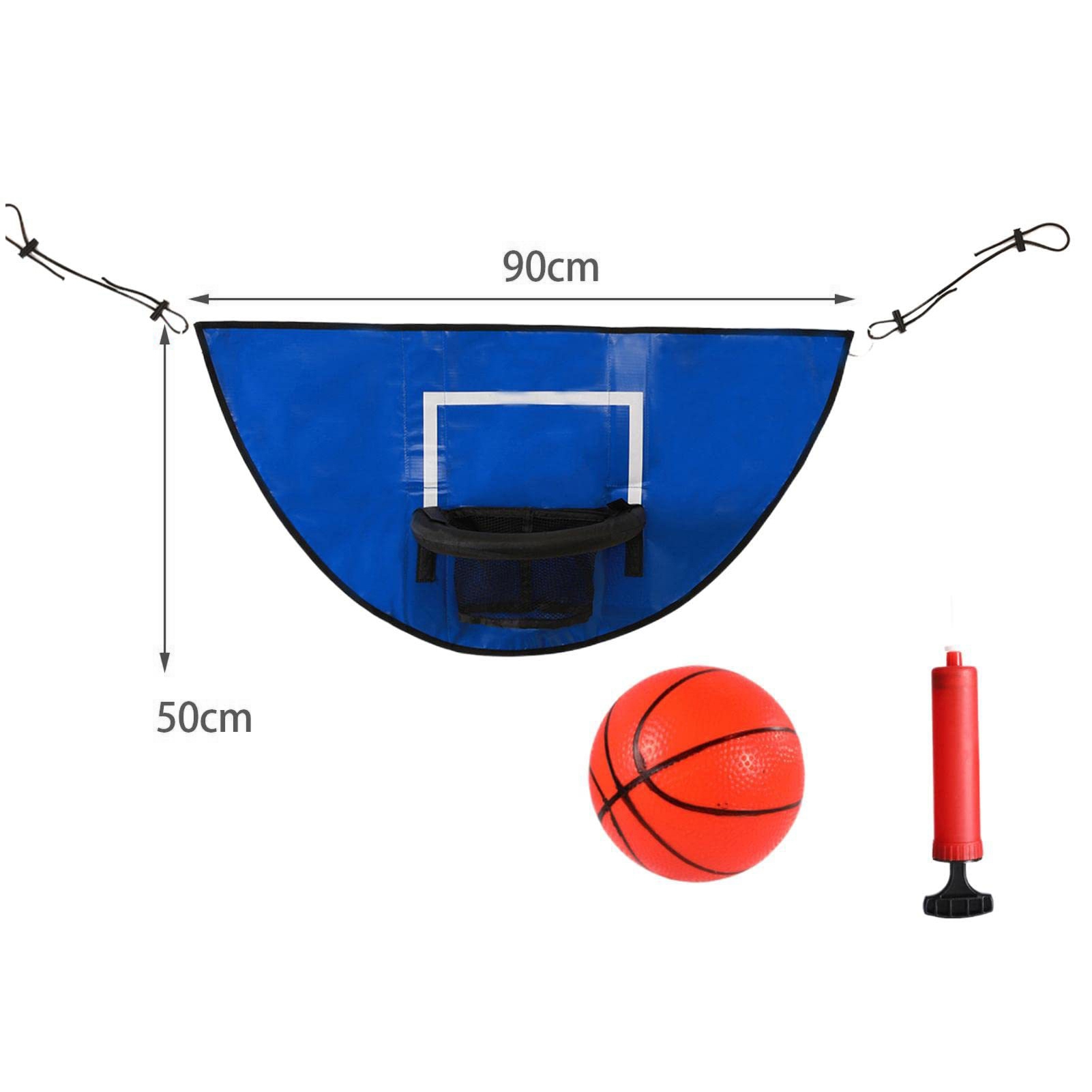 SamFansar Basketball Hoop Set for Trampoline Trampoline Basketball Stand 1 Set Trampoline Basketball Hoop Set Fun Toy for Kids Adjustable Height Includes Mini