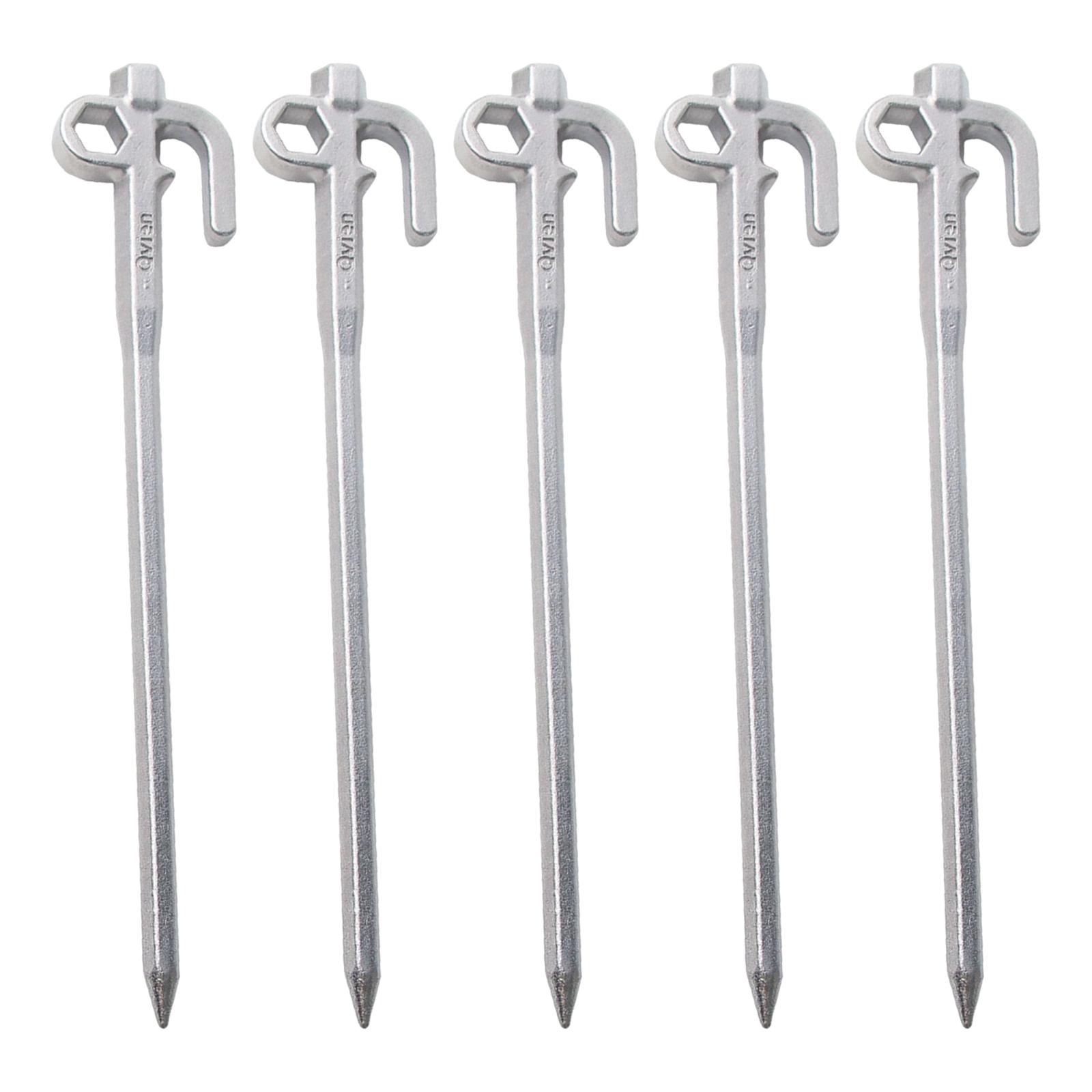 5x Tent Stakes Metal Stakes for Ground Inflexible High Strength Steel Camping Tent Nail Ground Stakes for Outdoor Hiking Tarp Canopy Awning 20cm