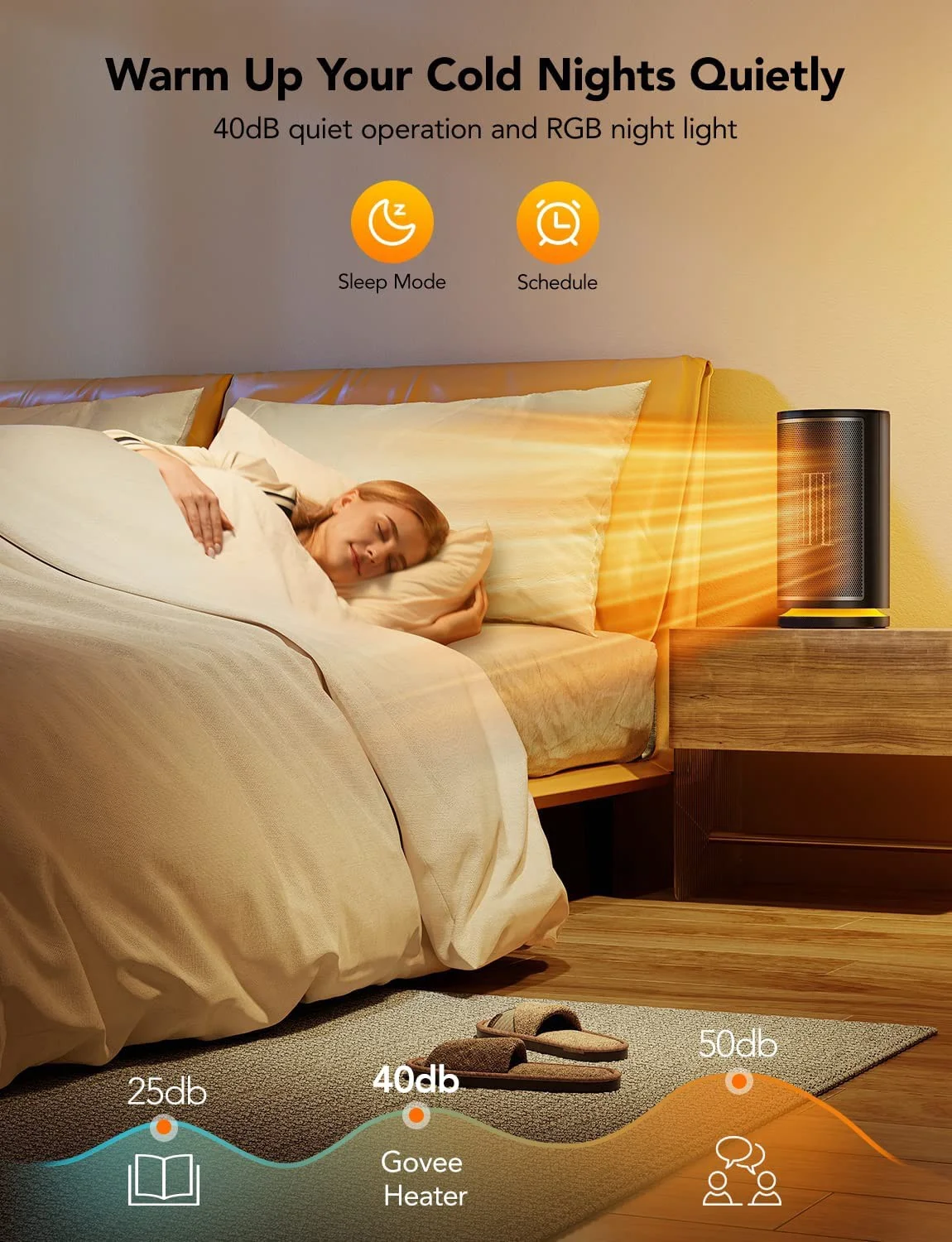 Smart Space Heater, 1500W Fast Heating WiFi Small Heater with Thermostat