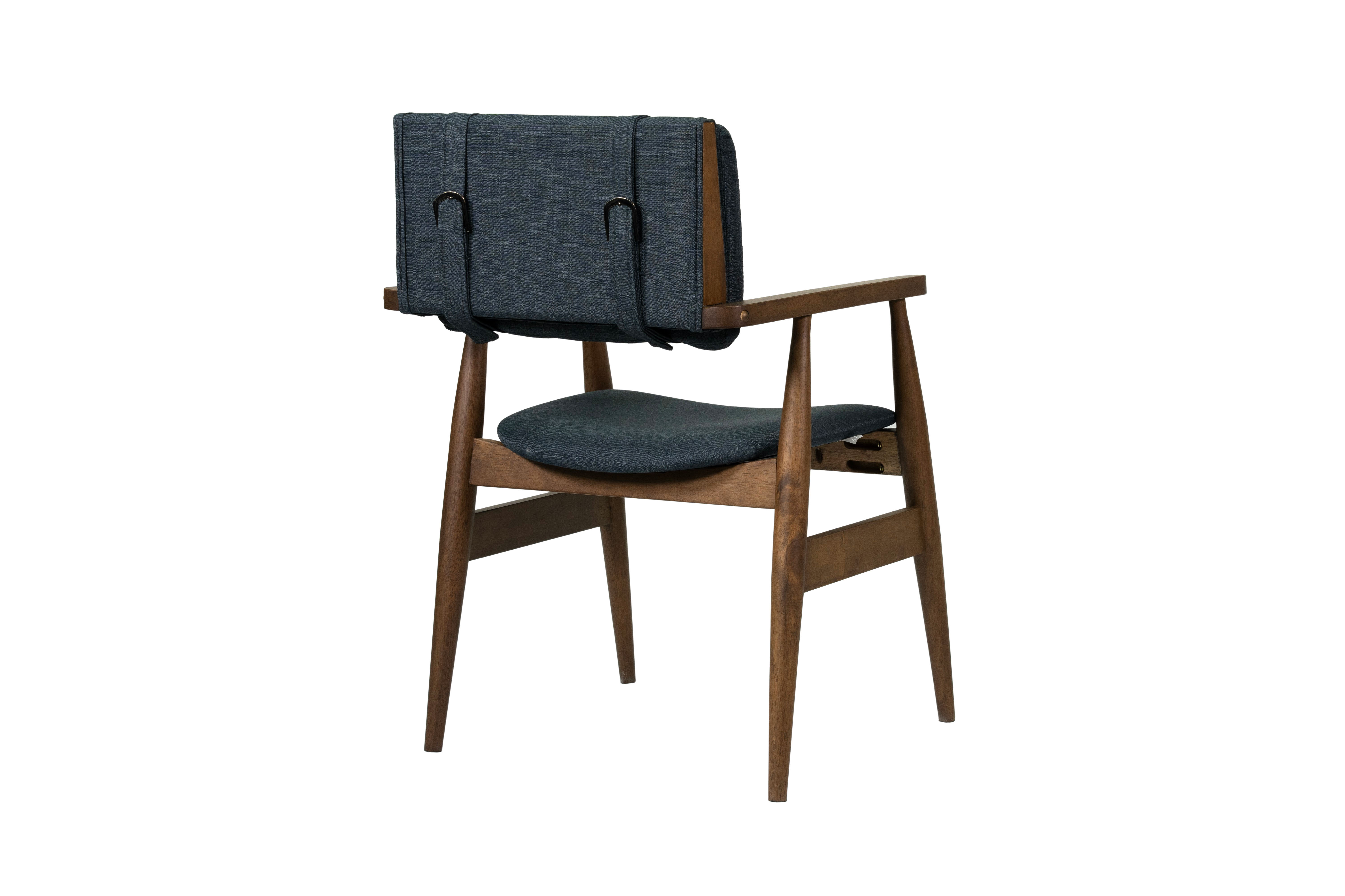 Dco DarkBlue Dining Chairs (Set of 2) Mid Century Modern Solid Wood Kitchen Living Room Multi Purpose Side Chairs