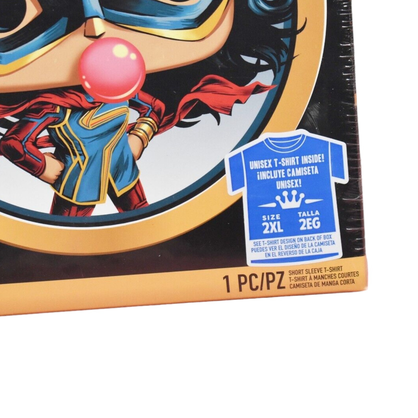Funko Pop Limited Edition Ms. Marvel Black T-Shirt Boxed, 2XL