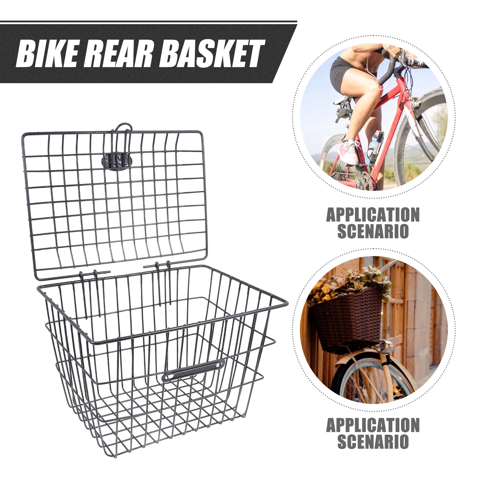 Etereauty 1Pc Mountain Bike Basket Thicken Bike Storage Holder Riding Storage Gadget
